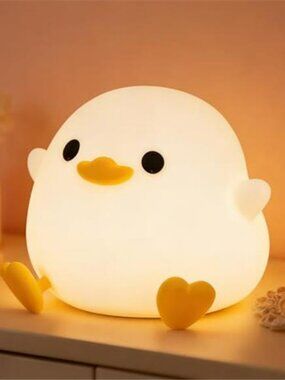 Duck Night Light, Cute Duck Lamp, Squishy Silicone Dimmable Bedside Light
